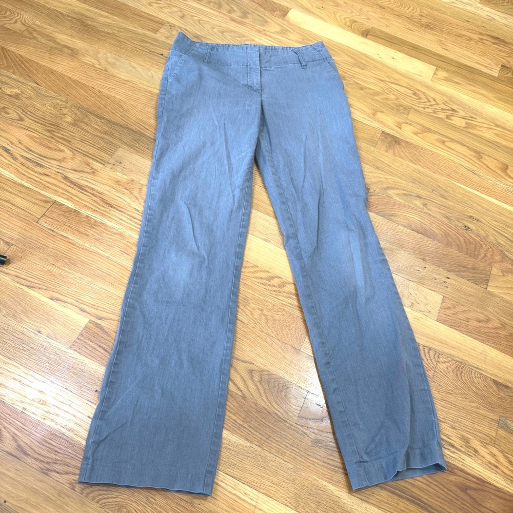 Xhilaration Stretch Gray Trousers Mid Rise Wide Leg Dress Pants Size 5